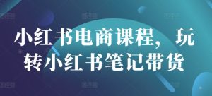 小红书电商课程，玩转小红书笔记带货-KJ分享