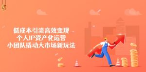 低成本引流高效变现,个人IP资产化运营,小团队撬动大市场新玩法-KJ分享
