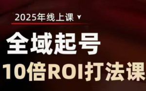 2025全域起号10倍ROI打法课，助你提升直播间的投资回报率-KJ分享