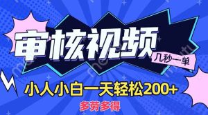 商品审核员,几秒一单,多劳多得,新人小白一天轻松200+-KJ分享