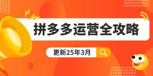 拼多多运营全攻略：从0到日销千单,爆款内功+付费推广+黑科技(更新25年3月)-KJ分享