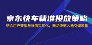京东快车精准投放策略,结合用户营销与详情页优化,新品快速入池引爆流量-KJ分享