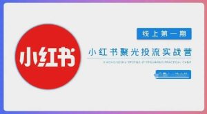 小红书聚光陪跑第一期，教你从0到1玩转小红书聚光投流，搭建小红书付费投流团队，更快的见到效果-KJ分享