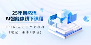 25年自然流AI智能体线下课程,IP+AI先进生产力杠杆(笔记+课件+录音)-KJ分享