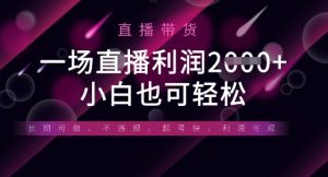 半无人直播带货,一场利润数张,适合所有平台玩法,小白也可轻松-KJ分享