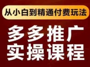 拼多多推广实操课程，从小白到精通付费玩法-KJ分享