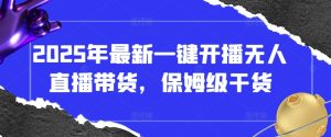 2025年最新一键开播无人直播带货，保姆级干货-KJ分享