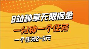 b站种草暴力掘金，一分钟一个任务，一个任务2-5元-KJ分享
