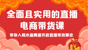 全面且实用的直播电商带货课,带你入局水晶赛道开启直播带货事业-KJ分享