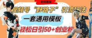视频号“野路子”玩法，评论区疯狂截流，一套模板单日单号引流50+创业粉-KJ分享
