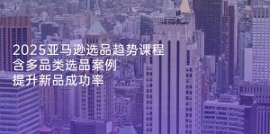 2025亚马逊选品趋势课程，含多品类选品案例，提升新品成功率-KJ分享