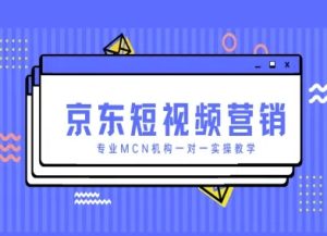 京东短视频营销项目，专业MCN机构一对一实操教学-KJ分享