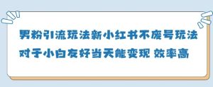男粉引流玩法(新)，玩法友好做的好当天就能变现-KJ分享