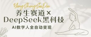 养生赛道+DeepSeek黑科技:AI数字人全自动变现,小白也能月入过W-KJ分享