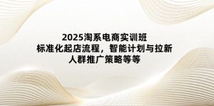 2025淘系电商实训班:标准化起店流程,智能计划与拉新,人群推广策略等等-KJ分享