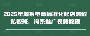 2025年淘系电商标准化起店流程私教班,淘系推广视频教程-KJ分享
