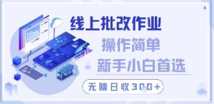 线上批改作业,操作简单新手小白首选,无脑日收300+-KJ分享