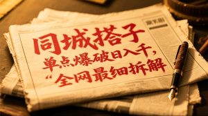 同城搭子群19.9单点爆破日入千,搭子组局月入万,全网最细拆解-KJ分享