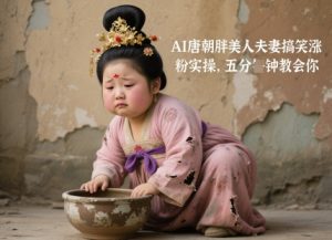 AI唐朝胖美人夫妻搞笑涨粉实操，五分钟教会你-KJ分享