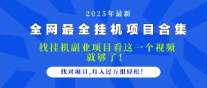 2025最全挂机项目合集 找项目看这一个视频就够了,做对项目月入过万很…-KJ分享