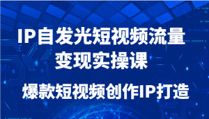 IP自发光短视频流量变现实操课，爆款短视频创作IP打造-KJ分享