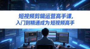 短视频剪辑运营高手课,入门到精通成为短视频高手-KJ分享