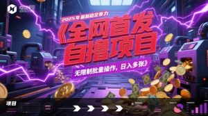 全网首发,2025年最新稳定暴力全自动自撸项目,无限制批量操作,日入多张-KJ分享