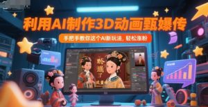 利用AI制作3D动画甄嬛传,流量爆了,手把手教你这个AI新玩法,轻松涨粉-KJ分享
