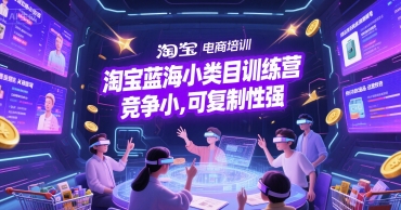 淘宝蓝海小类目训练营， 竞争小，可复制性强-KJ分享