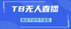 2025年TB无人直播带货10.0，全新技术，不违规，不封号，纯小白操作，日入1k-KJ分享