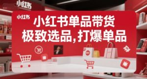 小红书单品带货，极致选品，打爆单品-KJ分享