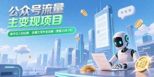 公众号流量主变现项目,新手日入四位数,含爆文写作全攻略(更新25年7月)-KJ分享