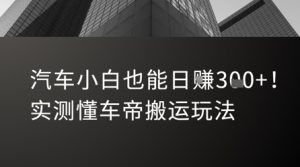 汽车小白也能日入3张！实测懂车帝搬运玩法-KJ分享