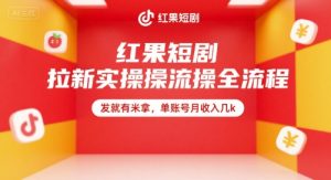 红果短剧拉新实操全流程，发就有米拿，单账号月收入几k-KJ分享