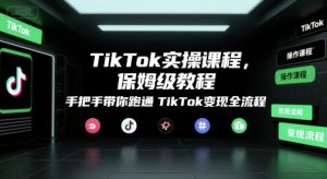 TikTok实操课程,保姆级教程,手把手带你跑通TikTok变现全流程-KJ分享