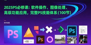 2025PS必修课：软件操作、图像处理、高级功能应用，完整PS技能体系(100节)-KJ分享