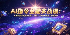 AI指令全能实战课:从基础概念到高级功能,实现工作效率和创造力双重提升-KJ分享
