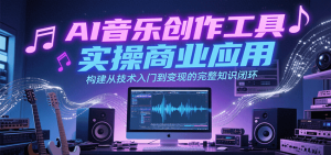 AI音乐创作工具实操商业应用,构建从技术入门到变现的完整知识闭环-KJ分享