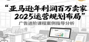 亚马逊年利润百万卖家2025运营规划布局，广告进阶课程案例指导分析-KJ分享