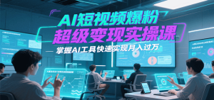 AI短视频爆粉超级变现实操课，掌握AI工具快速实现月入过万-KJ分享