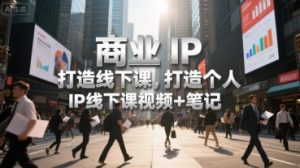 商业IP打造线下课，打造个人 IP线下课视频+笔记-KJ分享