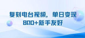 复刻电台视频,单日变现8张+新手友好,长期可做-KJ分享