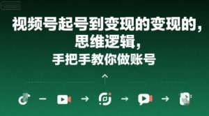 视频号起号到变现的思维逻辑,手把手教你做账号-KJ分享