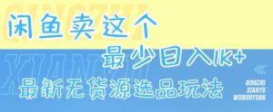 闲鱼卖这个，最少日入1k，最新无货源选品玩法-KJ分享