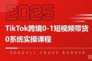 TikTok跨境0-1短视频带货，系统拆解TikTok跨境带货全链路，实现跨境可持续盈利-KJ分享