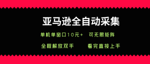 亚马逊全自动采集，单机单窗口一天10+，可无限矩阵去做-KJ分享