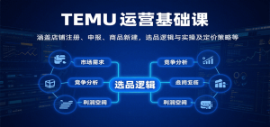TEMU运营基础课：涵盖店铺注册、申报、商品新建，选品逻辑与实操及定价策略等-KJ分享