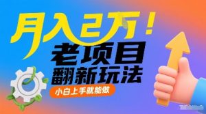 月入2W!老项目翻新玩法,小白上手就能做,非常容易上手-KJ分享