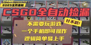 CSGO自动捡漏项目,最新独家玩法,一个手机即可操作。新手小白轻松月入1W+-KJ分享