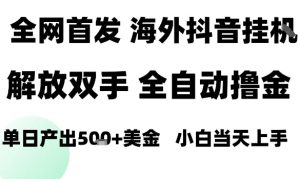 海外抖音无人直播，单日产出1.5k+，长期稳定，新手可玩，无脑操作-KJ分享